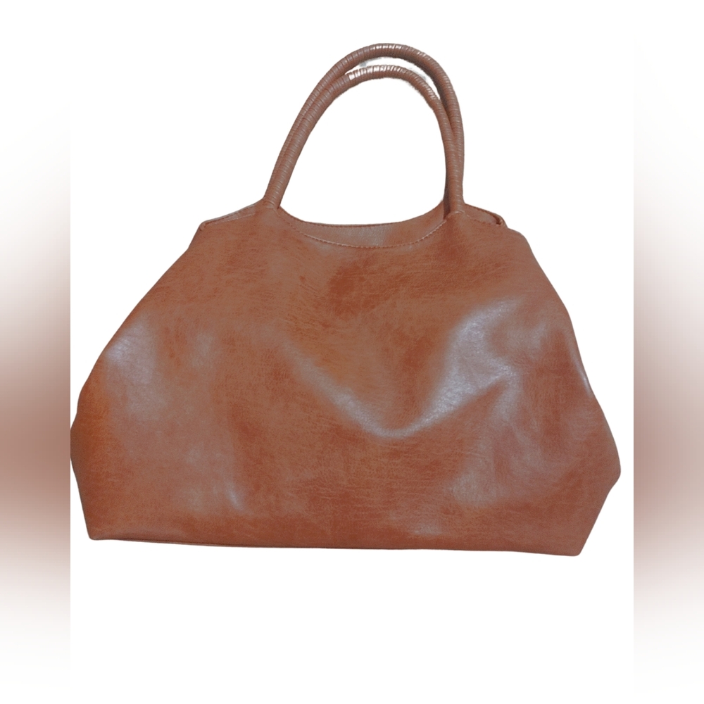 ANTIK KRAFT | Elegant Brown Tote. 3 Compartments.